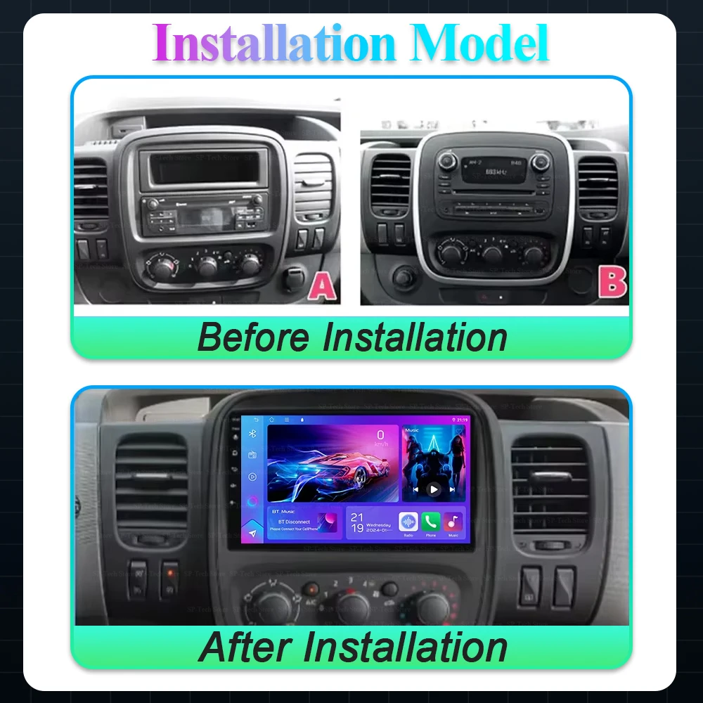 Android 16 For Renault Trafic 3 2014 2015 2016- 2019 2020 2021 For Opel Vivaro B 2014 2015 - 2018 Carplay Android Auto Stereo 5g