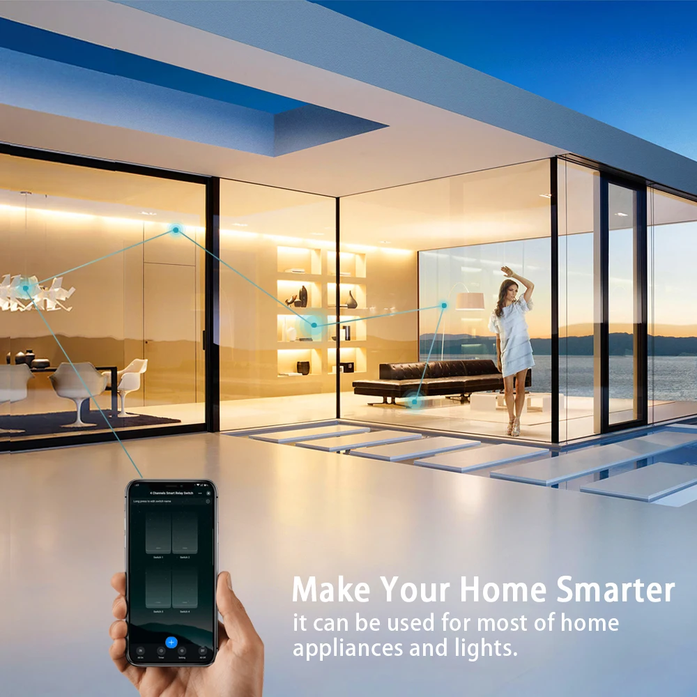 New Tuya Wifi Smart Switch AC 100~240V DC 5~24V 10A Relay Intelligent Automation Module Controller Work With Alexa Google Home