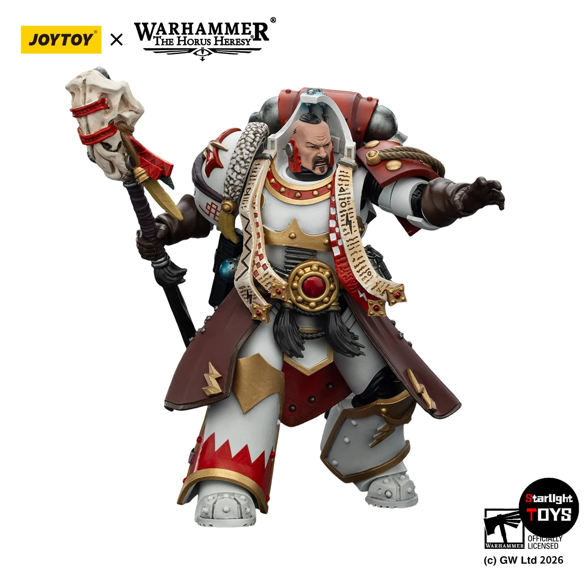 

【Pre-sale】JOYTOY Warhammer 40K 1/18 Action Figure White Scars Stormseer Consul Legion Praetor in Cataphractii Terminator Armor