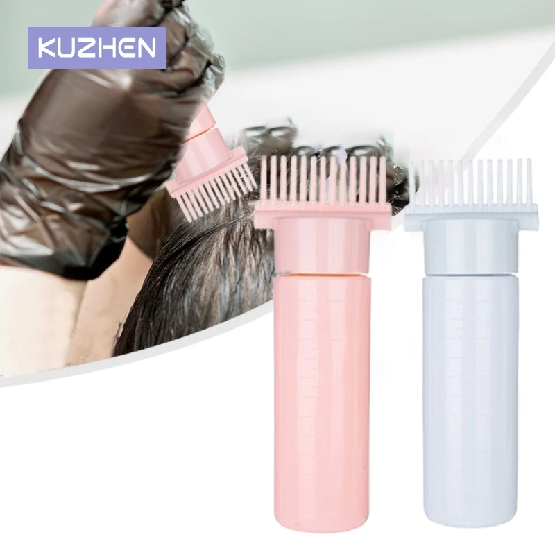 

180ML Hair Dye Applicator Refillable Shampoo Bottle Hair Oil Brush Bottles Root Comb Barber Hair Coloring Dyeing Styling Tools