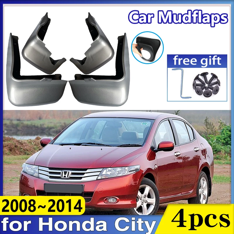 

for Honda City Ballade GM2 GM3 Accessories 2008~2014 2009 2010 Front Mudflaps Fender Baking Paint Mud Flaps Guards Car Mudguards