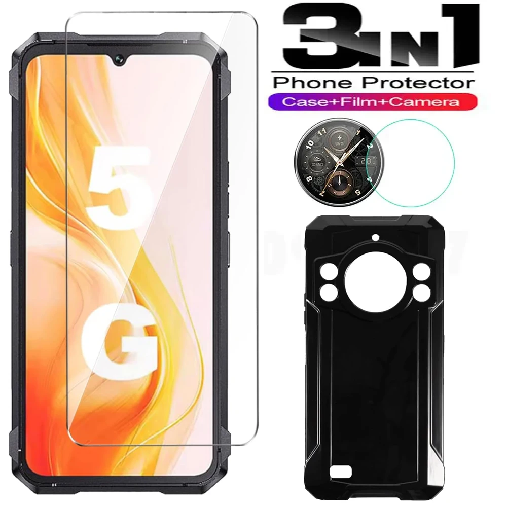 Мягкий чехол из ТПУ со стеклом Temerepd для Cubot KingKong 11, защитная пленка из закаленного стекла для экрана Cubot KingKong 11, пленка для телефона