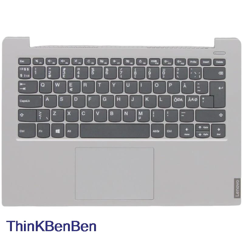 

NDC Nordic Platinum Grey Keyboard Upper Case Palmrest Shell Cover For Lenovo Ideapad S340 14 14IML 14IWL 14API 14IIL 5CB0S18416