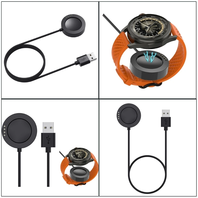 Cordon chargeur pour montre connectée M17B, adaptateur d'alimentation, câble rapide avec fixation magnétique forte,