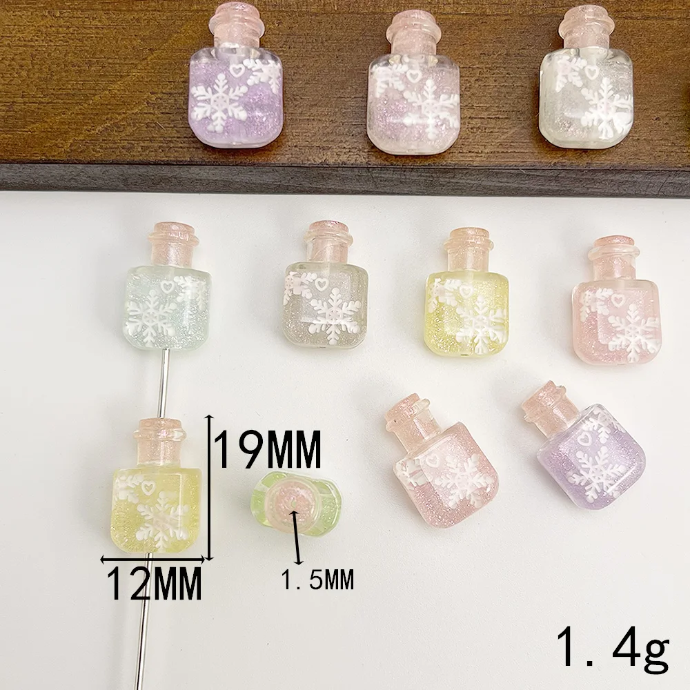 تصميم ودي 20 قطعة 12*19 مللي متر خرز ذاتي الصنع/صناعة يدوية/تأثير أورورا/خرزة راتينج ذاتية الصنع/شكل زجاجة عطر/إكسسوارات مجوهرات # 19613 #4