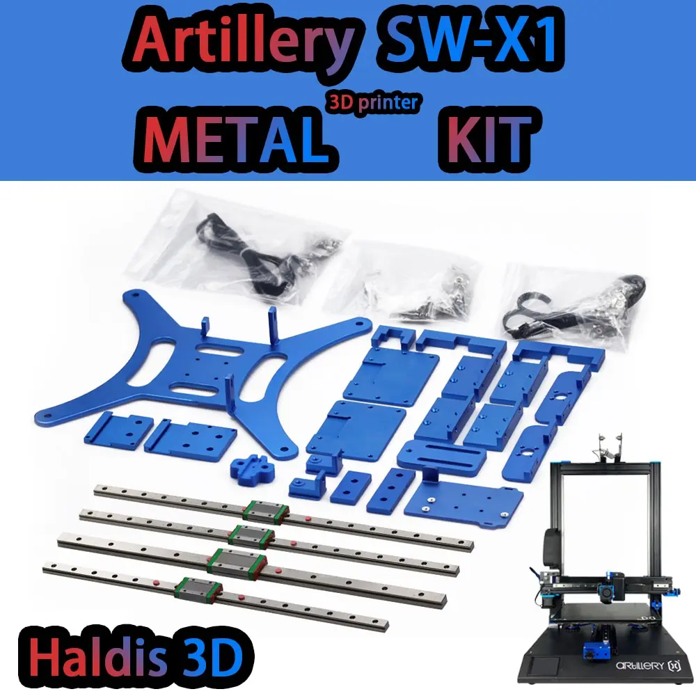 Printfly Sidewinder SW-X1 / X2 Metal Aluminum Plate Upgrade Kit Includes Screw Wire Rail Upgrade Tool Package 3D Printer Parts