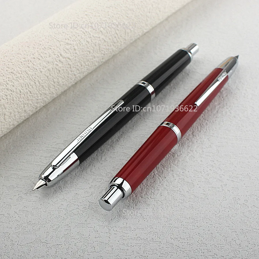Gładki pióro wieczne JINHAO 20 Press, wysuwane, stalówka EF F N, transparentne czarne pióro do pisania z konwerterem, artykuły szkolne i biurowe. — zdjęcie produktu 4