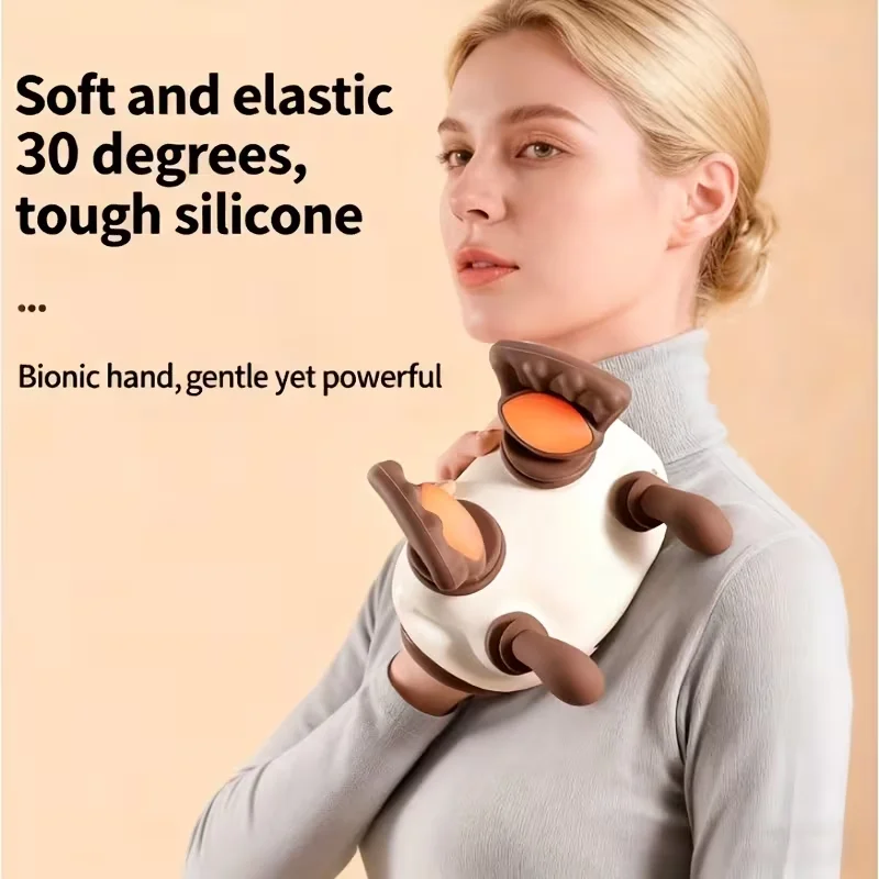 

Портативный массажер для точек акупунктуры плеч и шеи, бионическая технология, 3 режима и 2 температуры, подходит для использования дома и на работе.