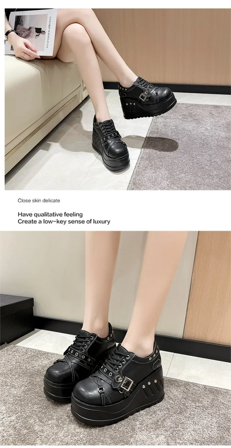 Punk Gothic Pumps Damen 2026 Neu Dicke Sohle Marken-Plateau Mary Jane Schuhe Keilabsatz High Heels Party Cosplay Designer Lolita Schuhe – Detail 11