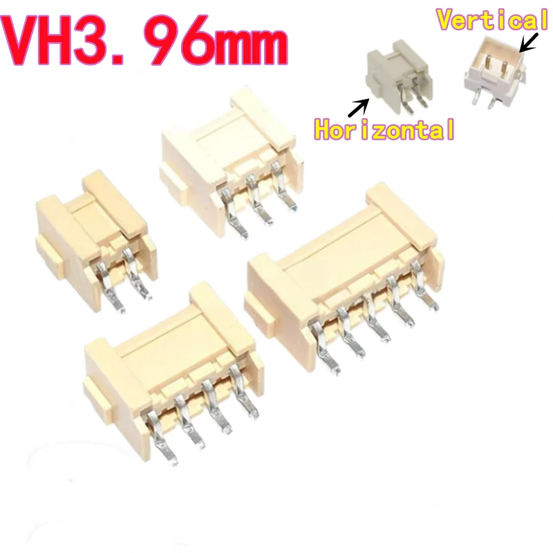10 قطعة VH3.96 موصلات SMT أفقية وعمودية 3.96 مللي متر 2P/3P/4P/5P/6P مقبس SMD المقابس