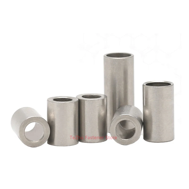 Inner Dia 8mm 304 Stainless Steel Bushing Washer Round Hollow Unthreaded Standoff Spacer Gasket Sleeve Length 2-40mm