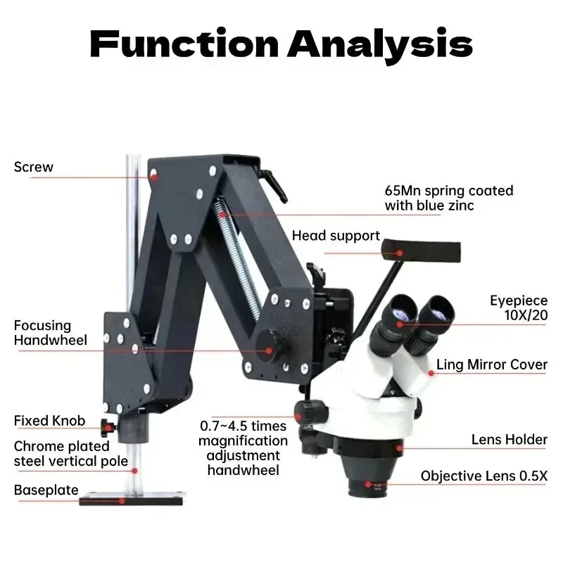 Multi-direction Diamond Setting Machine Microscope Mirror Spring Bracket Jewelry Inlay Processing Tool