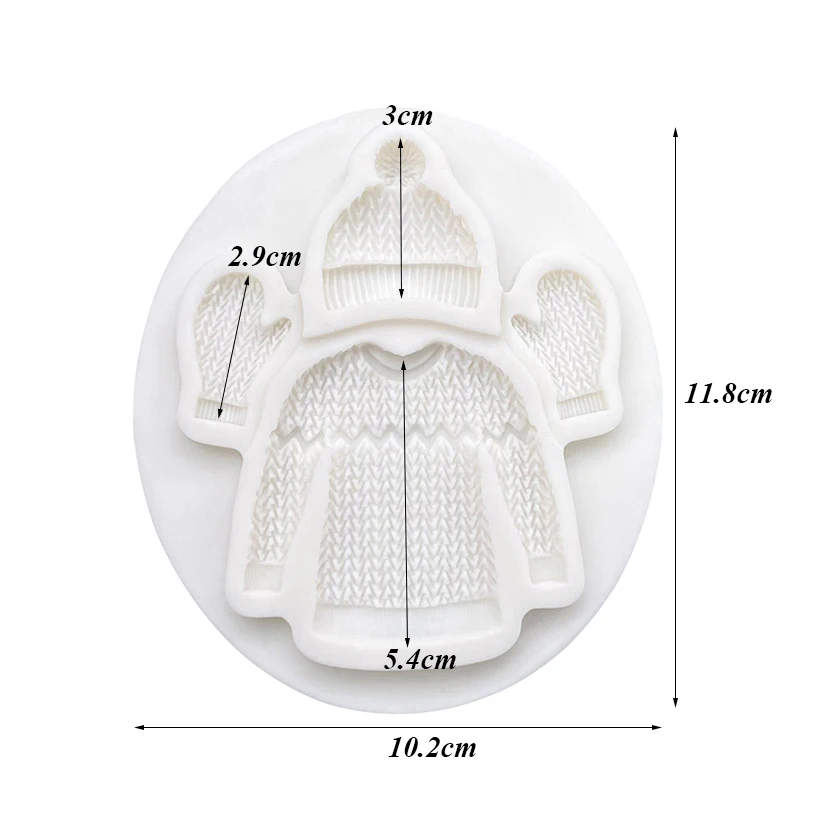 Knitted Sweater Hat Glove Christmas Silicone Cake Baking Mold Sugarcraft Chocolate Cupcake Resin Tools Fondant Decorating Tools