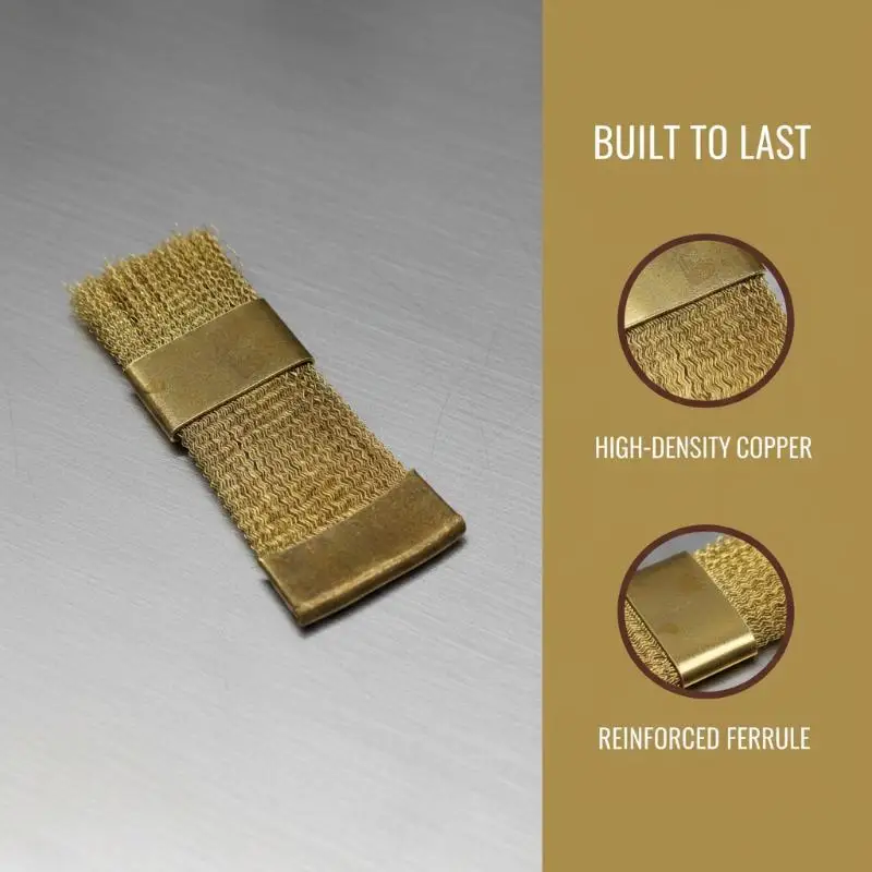Rust Resistant Copper Wire Nail Drill Bit Cleaning Brush Multipurpose Manicure Supply for Home & Salon Use