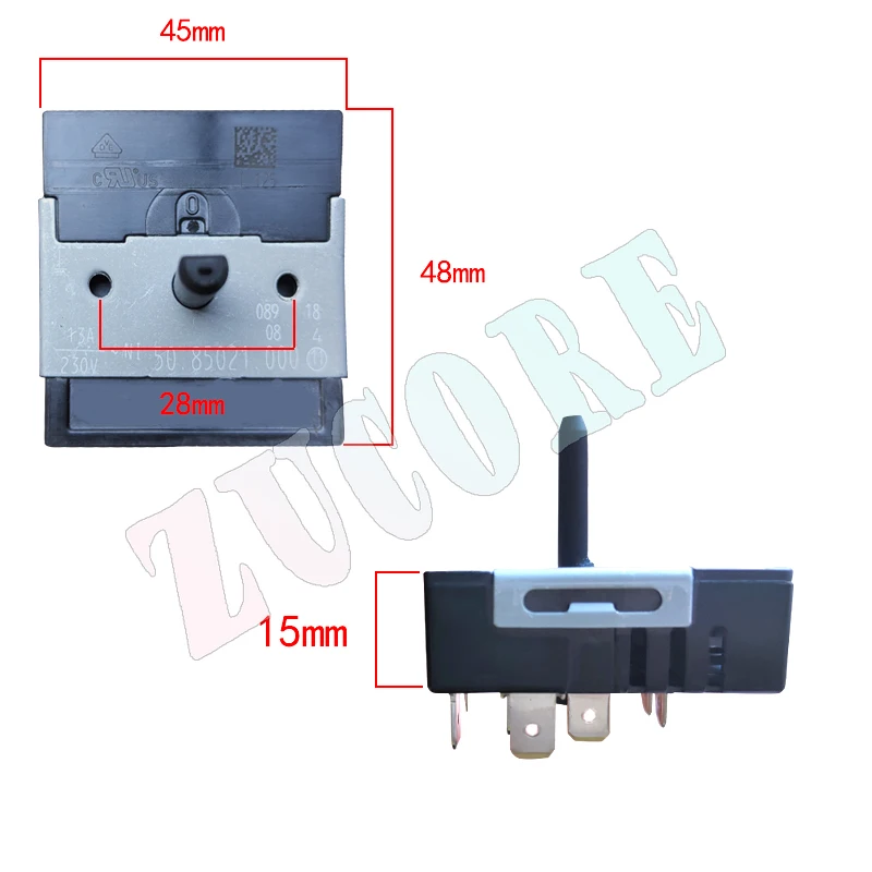 مفتاح التحكم في درجة الحرارة منظم فرن ميجي موقد سيراميك كهربائي حلقة واحدة حلقة مزدوجة 50.85021.000