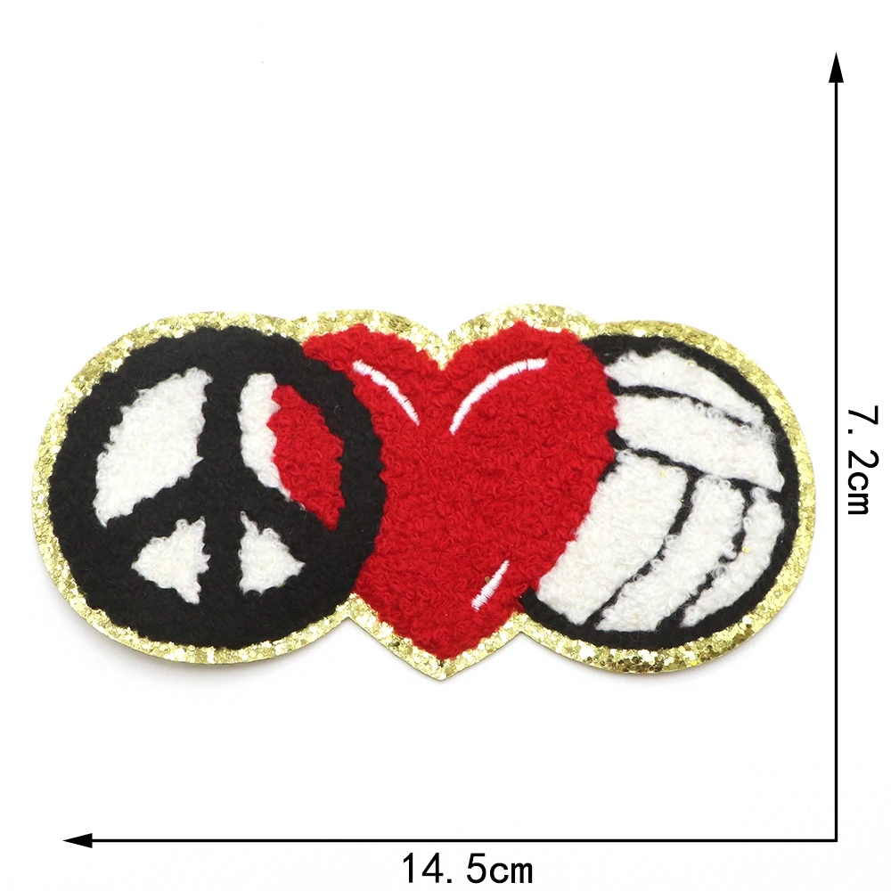 1pc Baseball Basketball Chenille Stickerei Patch Eisen auf Patches für Kleidung Thermo kleber Patches auf Kleidung Jacke Abzeichen – Detail 8