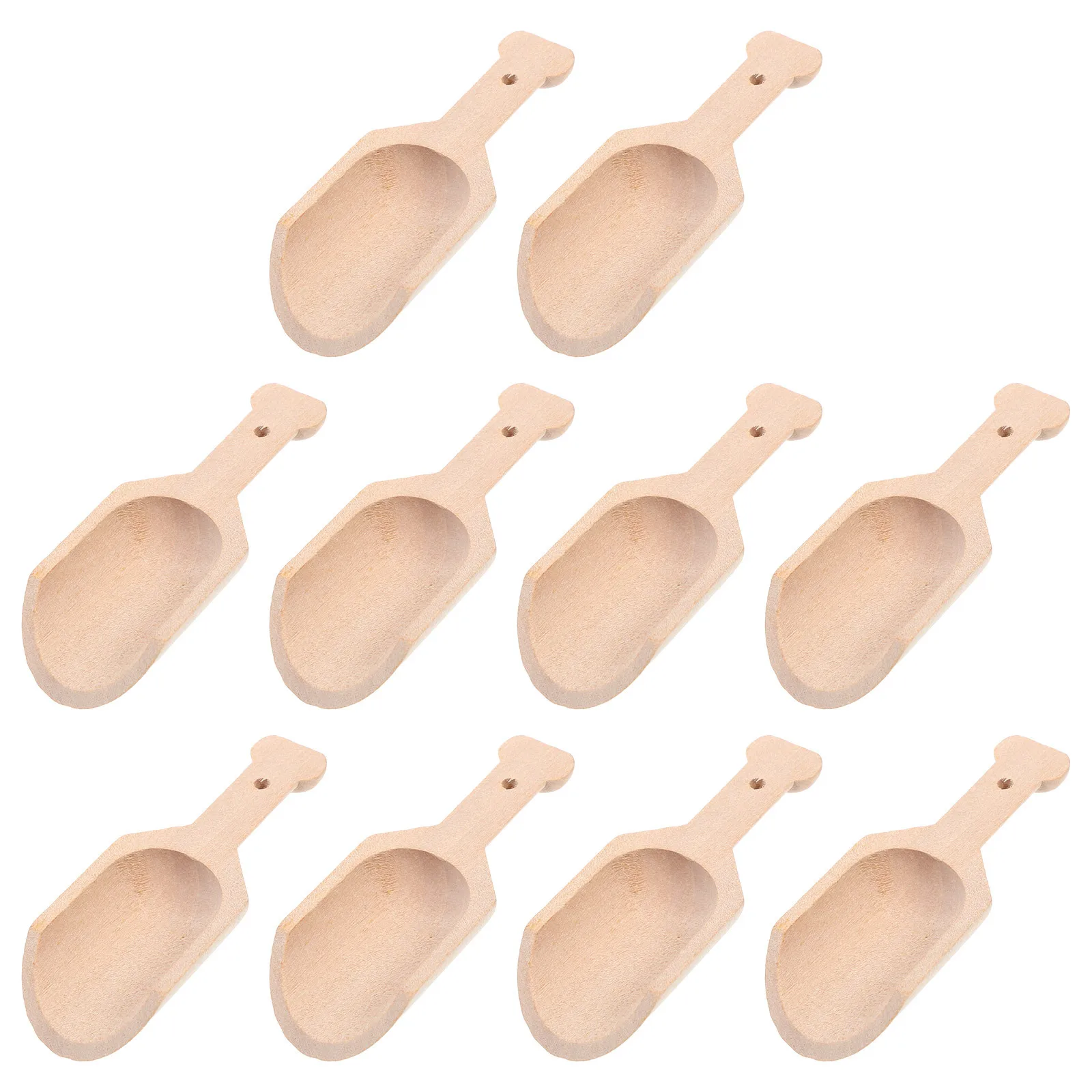 

10Pcs Japanese Style Small Wooden Tea Spoons Wood Coffee Salt Scoops Kitchen Tools for Tea Parties Home Office Use
