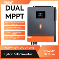 PowMr 10KW 48V Hybrid Solar Inverter MPPT 160A Hybrid Inverter DC to AC Max PV Input 500 VDC For Lead Acid and Lithium Batteries