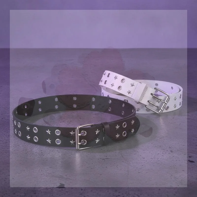Y2K Metal Punk Bullet Rivet Belt Sturdy Retro Heavy Industry Waist Belt for Women Girls Fashion Gothic Outfit Accessory