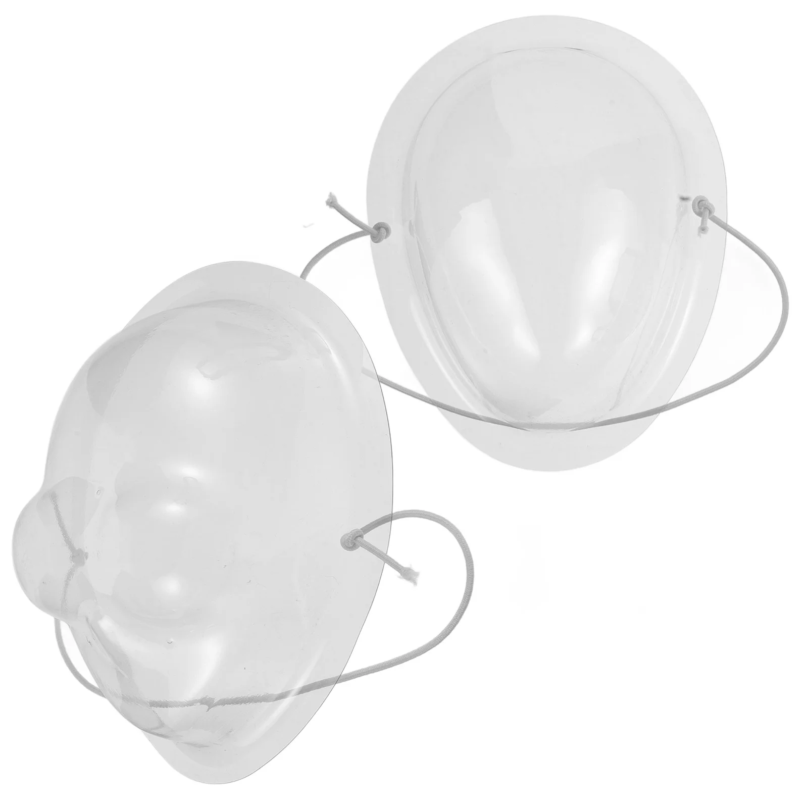 

2pcs BJD Makeup Face Mask Clear Plastic Protector Creative Covers eyelash guard craft transparent facial for