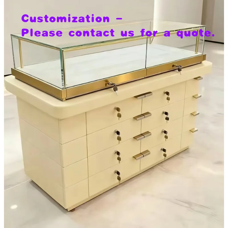 custom.Customized Metal Jewellery Display Cabinet Showcase Luxury Design Boutique Glass Jewelry Cases Showcase Jewelry Shop