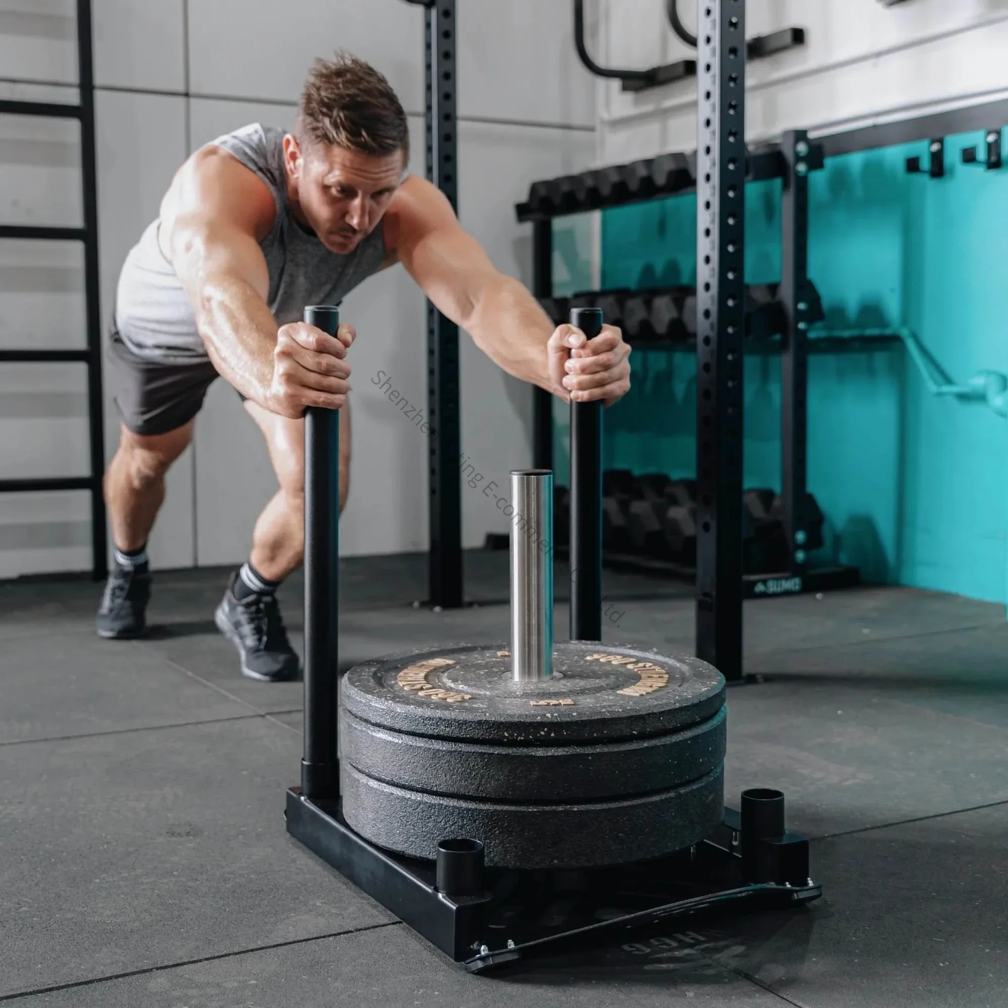 New Sled for Use Detachable Multifunctional Track Field Personal Trainer Enhances Power Full-body Workout Includes Belt