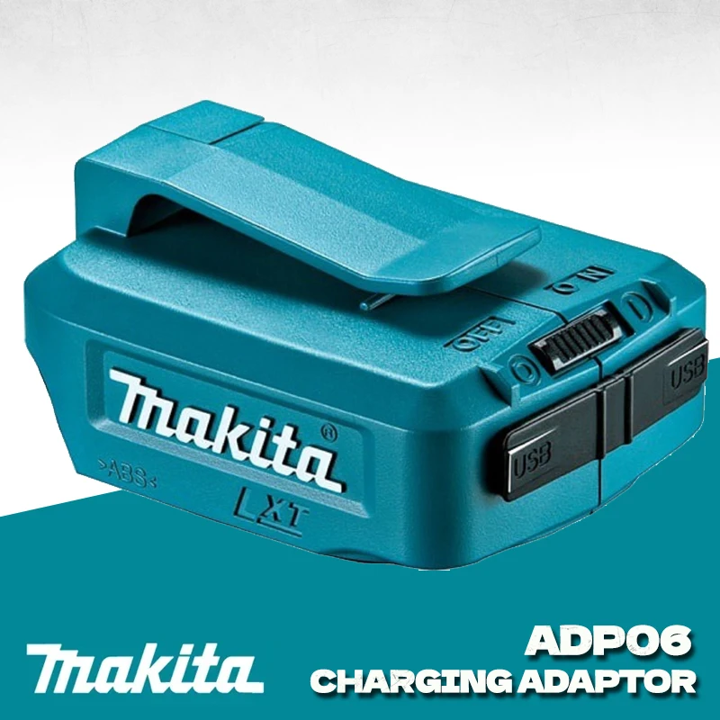 Адаптер для аккумулятора Makita ADP06, 12 В макс. CXT, литий-ионный компактный беспроводной источник питания, USB зарядное устройство, конвертер для MAKITA