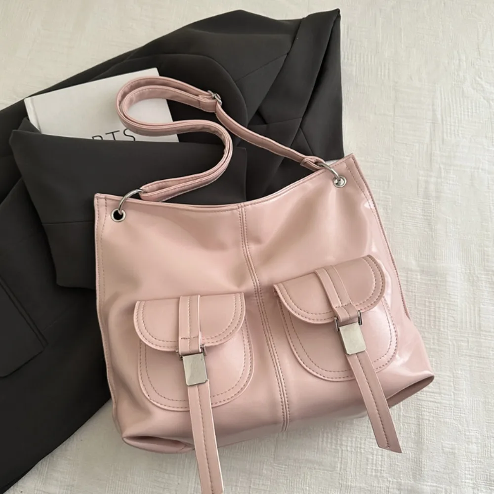 

Fashion Korean Style Multi-Pouch Tote Bag Handbag Fashionable PU Underarm Bag Large Capacity Minority Design Shoulder Bag Travel