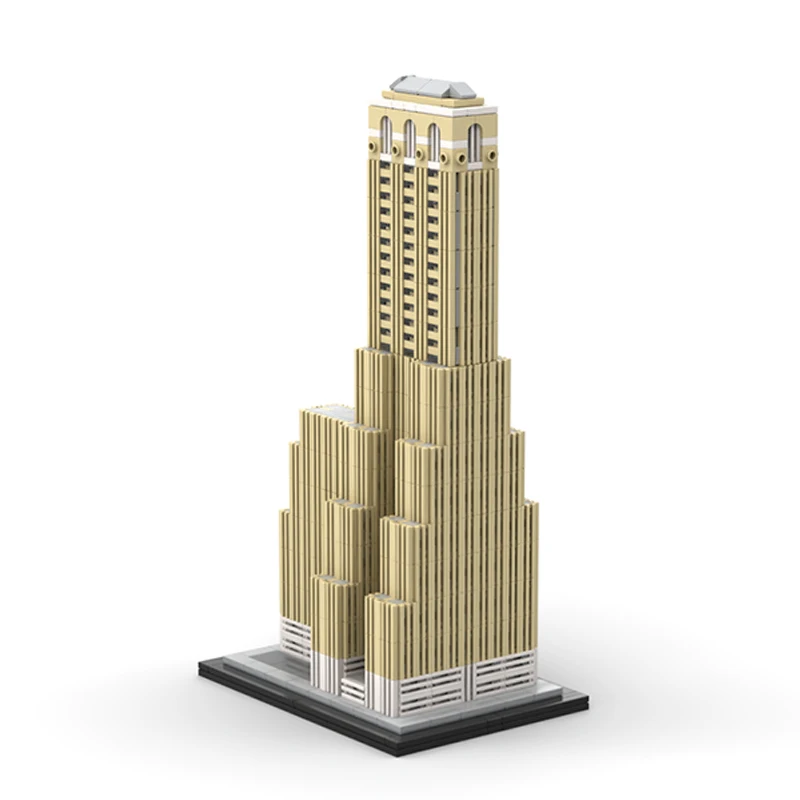 1234 pçs MOC-207049 um grande lugar central 1:800 escala cidade vista de rua arranha-céu modelo blocos de construção tijolos brinquedo presente natal