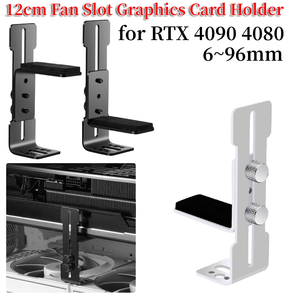 Chassis 12cm Fan Position Graphics Card Bracket Stainless Steel Computer Graphics Card Holder GPU Brace for RTX 4090 4080 4070