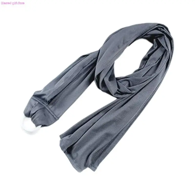 D0JC Double Rings Secured Baby Wrap Breathable Fabric Easy To Use For Travel And Shopping