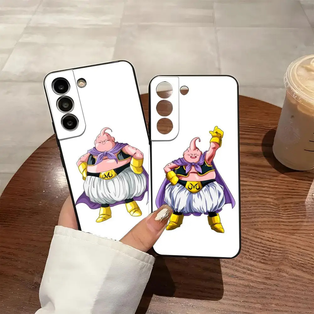 Anime Majin Buu Handyhülle für Samsung S25 S24 FE S23 S22 S21 Plus S20 Ultra Note20Ultra Schwarz Soft Shell