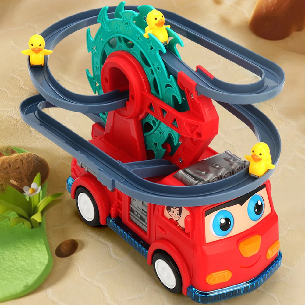 Electric Track Slide Toys Early Education Animals Stair Climbing Toy Exercise Hands On Skills with Music Light for Kids Child