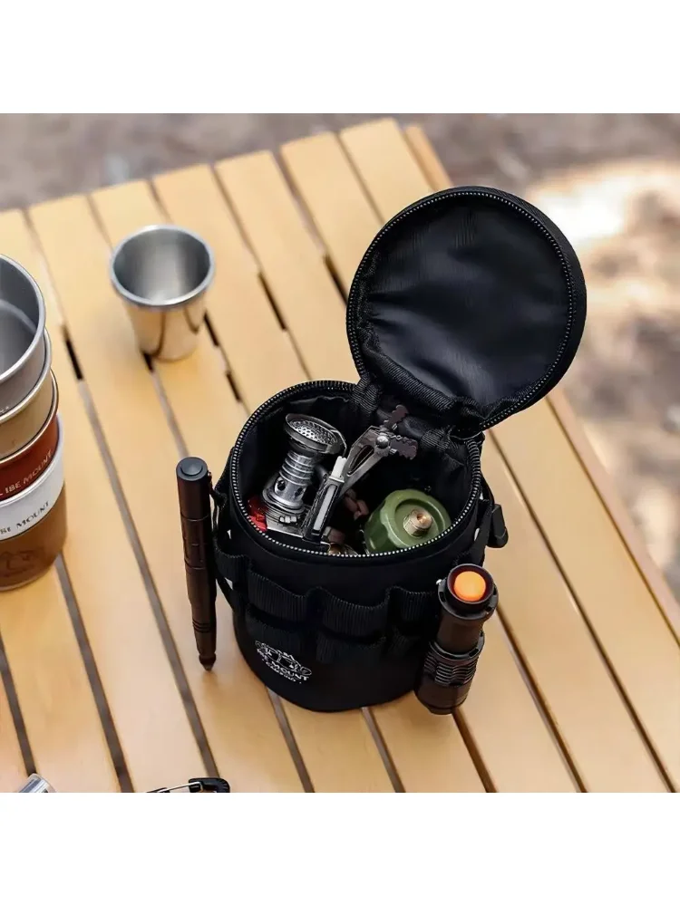 

Camping Cup Storage Bag S/L Lightweight Sundries Storage Bag with Hanging Holes Camping Accessory Bag with Handle
