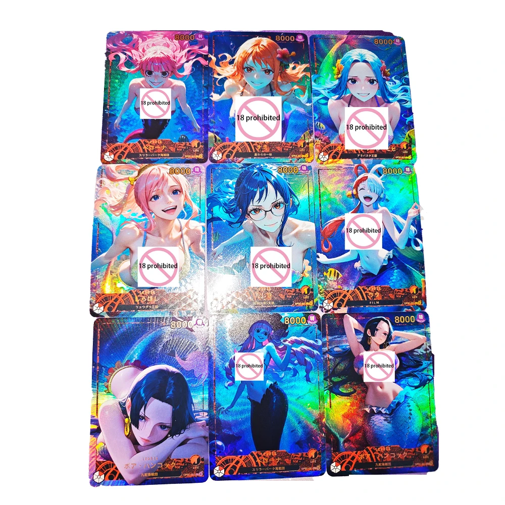 9 stks/set Boa·Hancock Nico Robin ACG Diy Self Control Verzamel Handtekening Trading Flash Card Anime Cartoon Originele Serie Gift