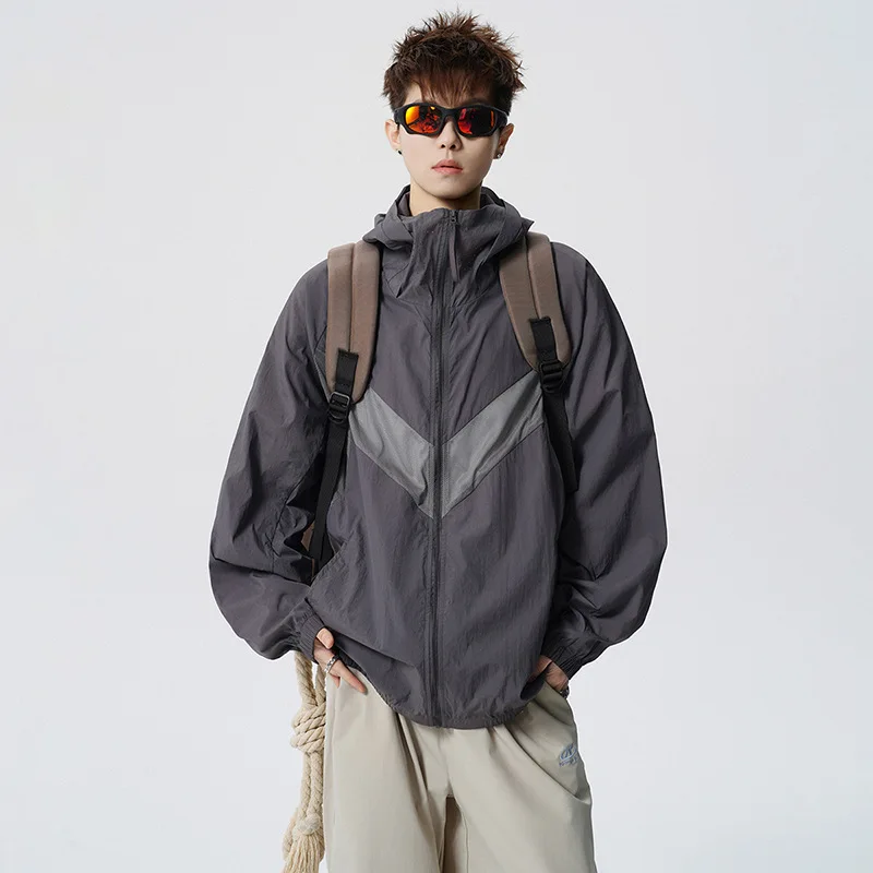 Men's summer loose sunscreen clothing sports breathable sunscreen clothing