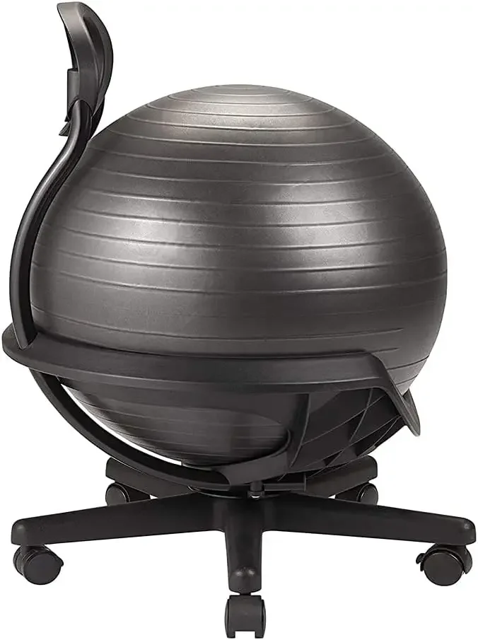 Krzesło Ultimate Balance Ball (opcja standardowa lub obrotowa podstawa) – ergonomiczne krzesło z piłką do jogi o stabilności premium do ćwiczeń dla domu