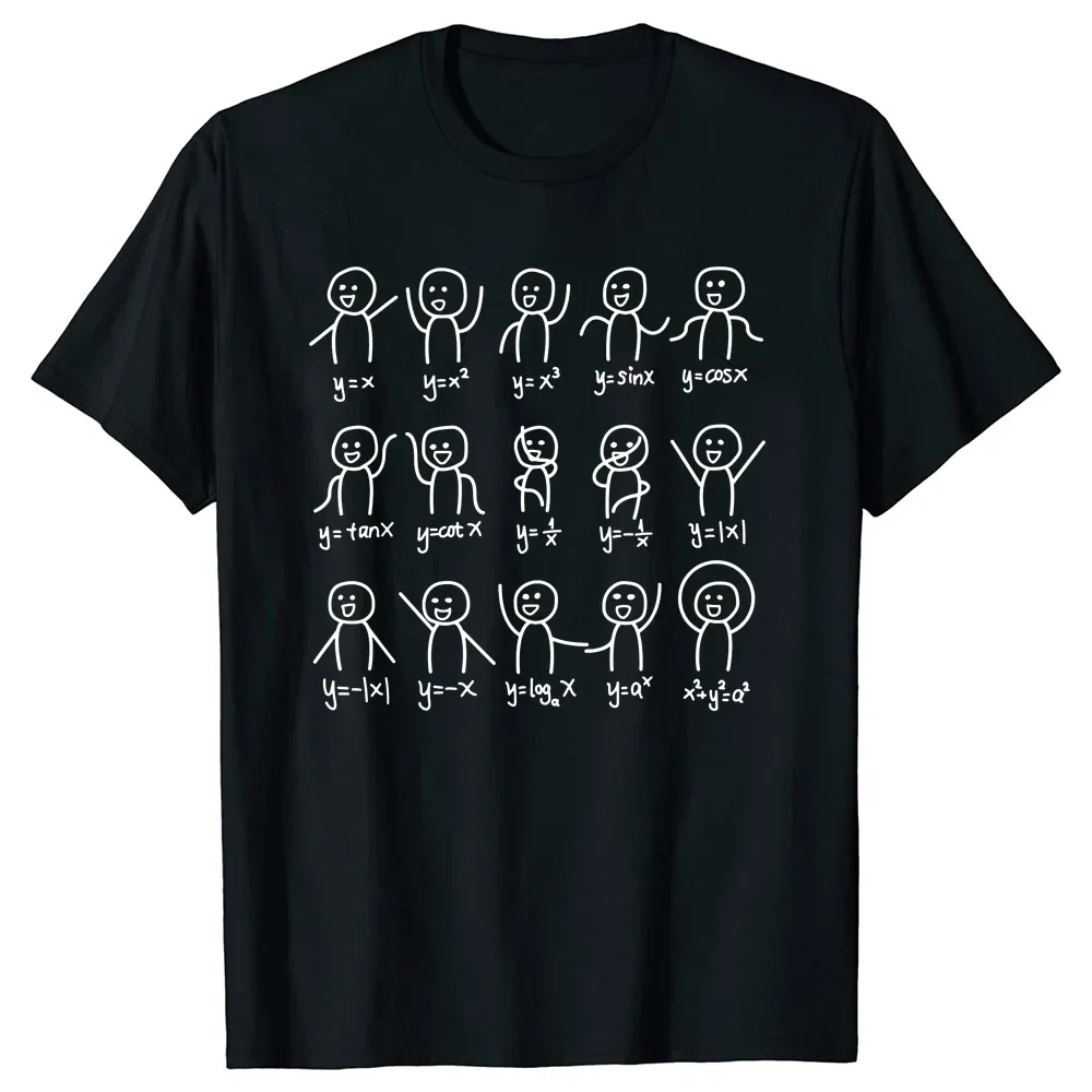 stile manica  Divertente regalo di compleanno Algebra Dance Figures Math Equation magliette Graphic Streetwear T-shirt