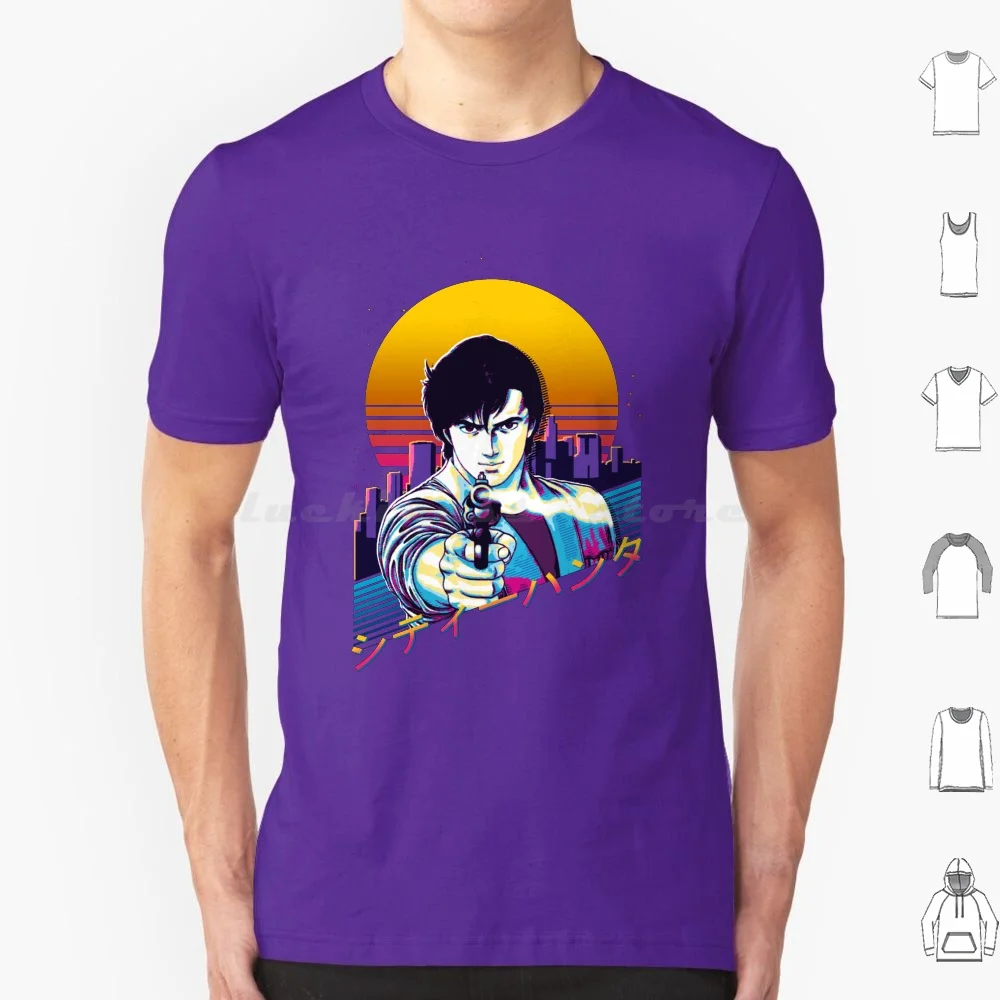 City Hunter-Ryo Saeba Retrowave T Shirt Men Women Kids 6xl Retro 80s Disco Vicecity Miami Retrowave Neon Neons Night Japan