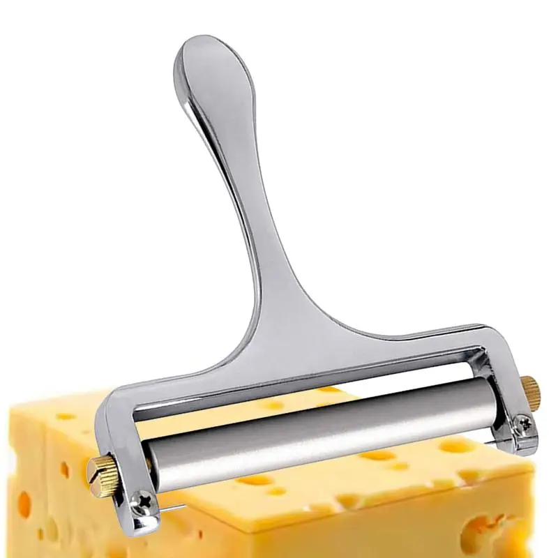 Stainless Steel Wire Cheese Butter Slicer With Adjustable Thickness Handheld Cheese Slicer For Kitchen Cheddar Gruyere