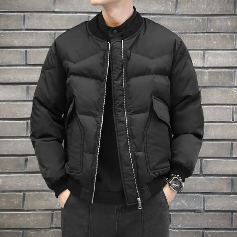 Bomber Quilted Padded Jacket Man Thick Winter Baseball Coat for Men Warm Clothing Fashion 2024 High Quality Cheap Clothes Offer