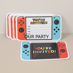 15Pcs/Pack Video Games Console Invitations Cards for Kids Boy Game on Theme Birthday Game Night Party Invitation Decoration