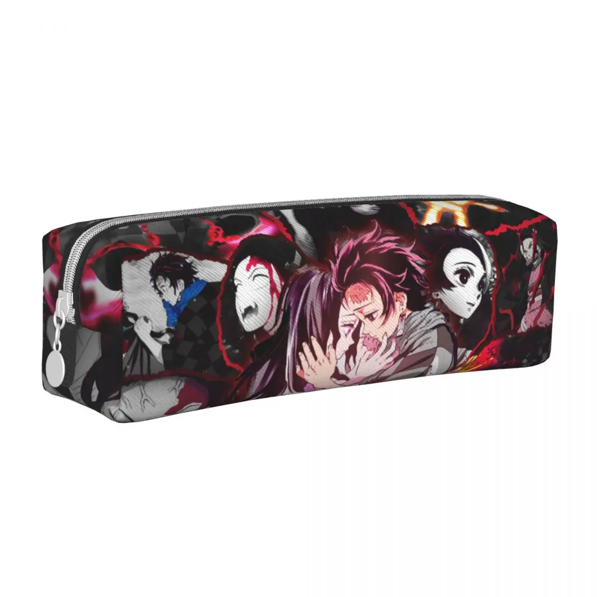 Nezuko Tanjiro Demon Slayers Pencil Cases Japanese Anime Comic Pen Holder Bags Kids Big Capacity Students School Gift Pencil Box