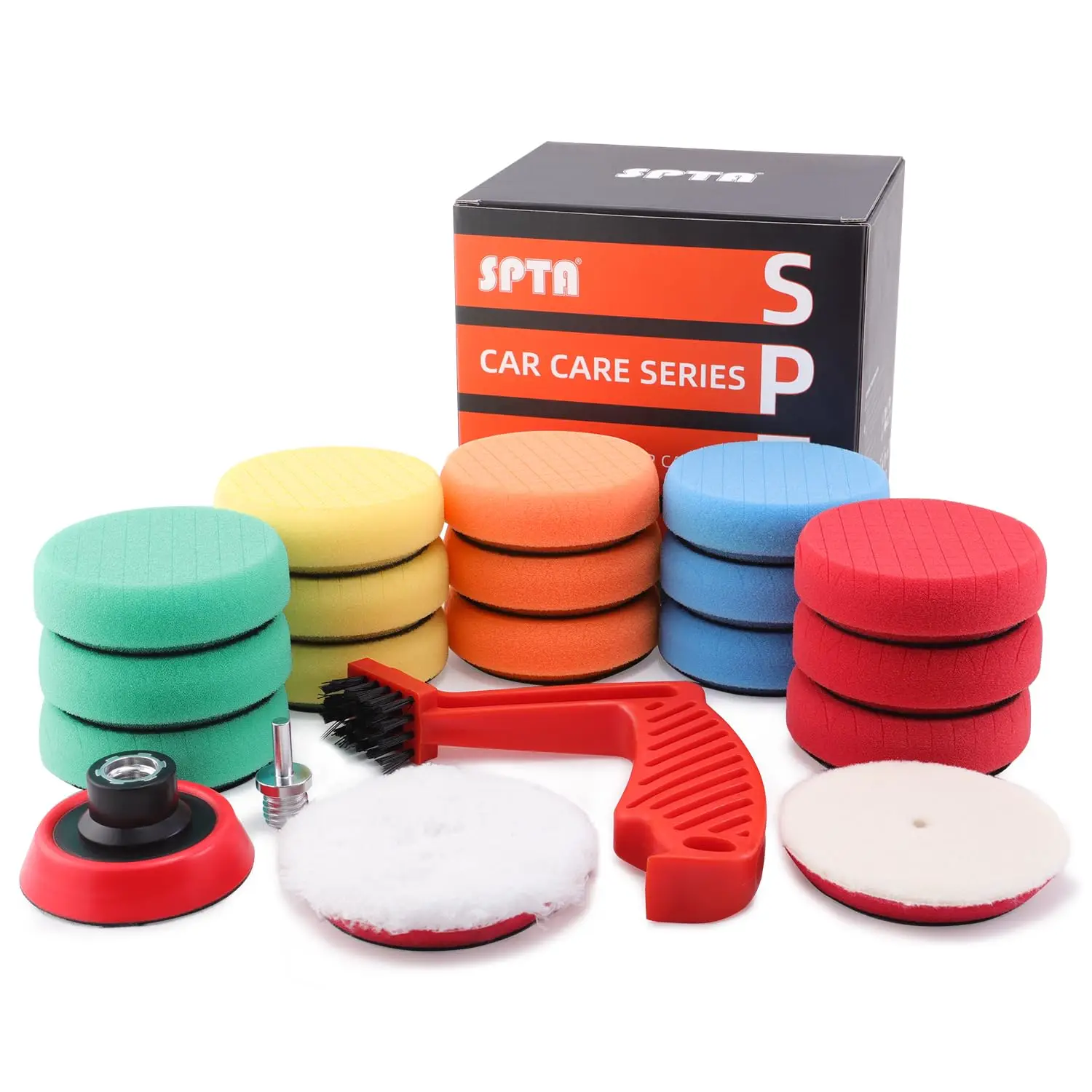 

20pcs 3in Foam Polishing Pads Kit, Wool Buffing Pads, Backing Plate for Car Polisher