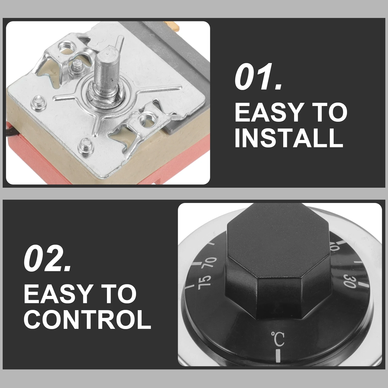 

Multipurpose Mechanical Thermostat 16a Adjustable Temperature Controller For Oven Stove Heater Range Safe And Reliable Operation