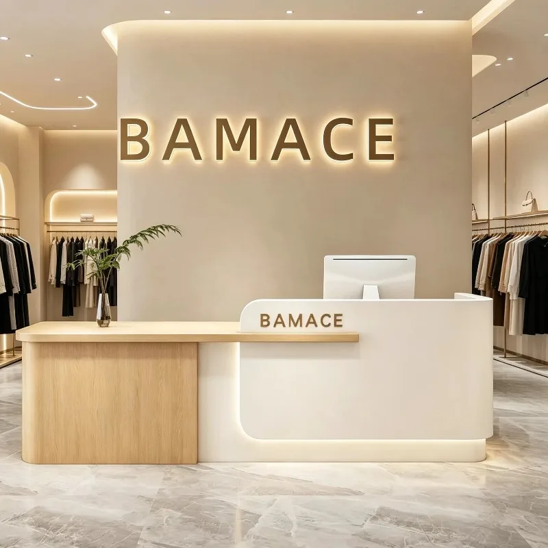 Display Restaurant Reception Desks Company Design Luxury Bar Beauty Shop Reception Desks Hotel Mostrador Commercial Furniture