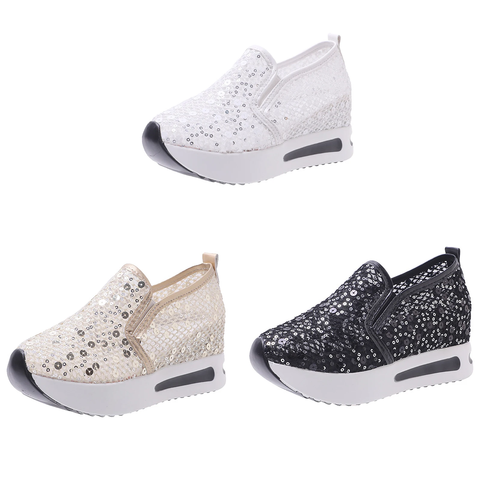 Women Platform Wedge Sneakers Breathable Running Sneakers Suitable for Going Beach Side Wear