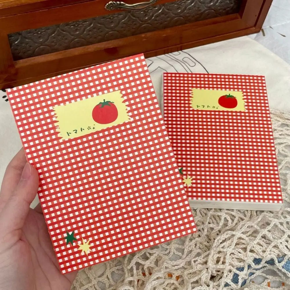 Lovely Tomato Notebook Thick with 78-96 Page Notepads Blank Schedule Notebook for Writing Drawing Sketching Journaling Mind Map