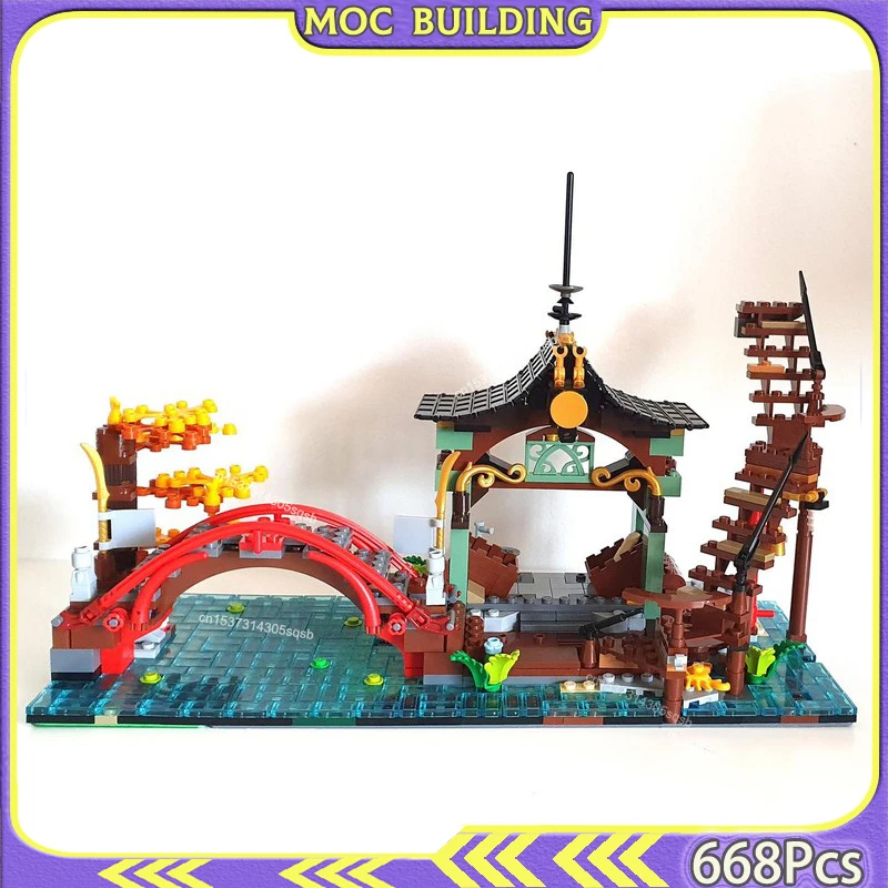

Shrine Model Corner Buildings MOCBUILDING Japanese Bridge Bricks Japanese Architecture Construction Blocks Assembly Brick Toys