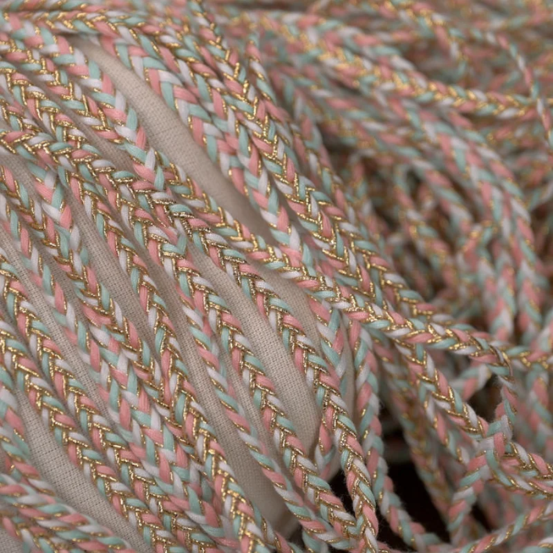 Pink Blue Cotton Braid Weaved Ribbon Frills Lace Collar Trim Fringe For Curtains Apparel Fabric Headwear Sewing DIY Craft